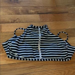 Black and White Bathing Suit Top